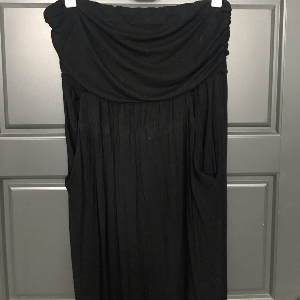 Black bandeau maxi